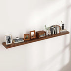 Floating Shelves for Wall, Large Wall Mounted Shelves with Invisible Brackets, Long Wood Floating Shelf for Living Room, Bedroom, Kitchen, (Brown, 72" W x 9" D x 1.5" H)