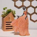 Guichifun Fairy Statue Collection Home Decoration - Orange Leaf Angel Girls Resin Fall Decor for Outside or Inside Rustic Garden Outdoor Yard Decorations Figurines Gift 8.5 x 5.25 x 12 Inch