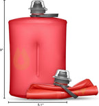 HydraPak Stow - Collapsible Backpacking Water Bottle (350ml, 500ml, 1L) - BPA Free, Ultra Light, Spill-Proof Twist Cap