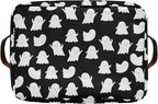 Storage Basket Bin Halloween Ghosts Organizer Basket Collapsible Shelf Basket Cube with handle for Nursery Bedroom Bathroom (white 24)