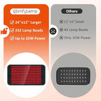Comfytemp 24’’ x 12’’ Large Red Light Therapy Pad for Body, Near Infrared Light Therapy Wrap with Timer, 242 LEDs Light Therapy Pad for Back Shoulder Joint Muscle Pain Relief, 32W