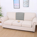 hyha Waterproof Couch Cushion Covers for Pets, Non Slip Sofa Cover for Dogs Washable, Soft Thick Stretch Jacquard Fabric, Sofa Slipcovers with Elastic Bottom (1 Piece for Backrest M, Light Grey)
