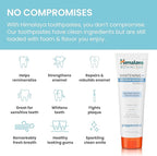 Himalaya Botanique Whitening + Hydroxyapatite Toothpaste, Peppermint - Nano Hydroxyapatite to Support Remineralization and Restore Enamel, Appropriate for Sensitive Teeth - Gluten Free, 4 oz, 2 Pack