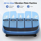 Vibration Plate Exercise Machine - 330lbs Weight Capacity, 120 Speed Levels, 5 Program Modes - Full Body Workout for Home Fitness, Toning & Wellness, LED Display, Low Noise Motor