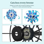 Wind Spinners for Yard and Garden, 84" Wind Spinners Outdoor Metal Extra Large, Wind Sculptures & Spinners with Stake, Yard Art Garden Decor Gift for Family
