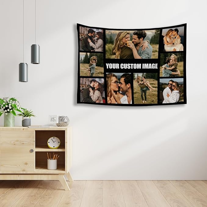 Custom Tapestry For Wall Bedroom Custom Backdrop Personalized Image Text Photo Customized Funny Tapestry Banners And Signs Multiple Pictures Horizontal Tapestrys