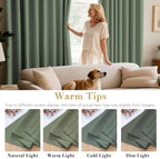 H.VERSAILTEX Room Darkening Curtains for Living Room Light Reducing Thermal Insulated Window Treatment Panels/Drapes Grommet Top 2 Panels Green Bay - 52 x 96 Inches