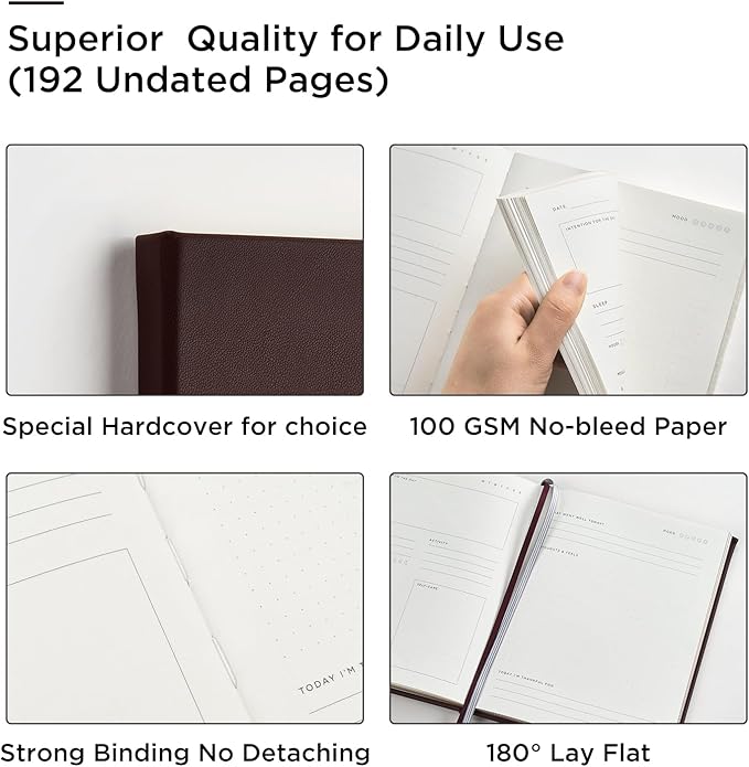 And Per Se Wellness Journal, Undated Daily Wellness Planner to Practice Positive Thinking, Mindfulness & Reflection, 91 Days Self-Care Journal For Women & Men (Black)