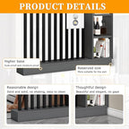 Wall Room Divider,Freestanding Room Divider with Shelves,Wood Room Divider Screen with Storage Cabinet, Wall Divider for Room Separation, for Home Office Decorative J 47.2×9.4×78.7in