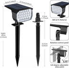 Solar Spot Lights Outdoor Color Changing, [7 Mode/6 Pack] Christmas Landscape Spotlights, Solar Lights Outdoor Waterproof, Solar Led Powered Flood Light for Outside Pathway Yard Garden Walkway