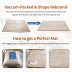 ACOMOPACK Baby Play Mat for Floor,1.3" Thick Memory Foam Area Rug for Living Room,Soft Velvet Crawling with Non-Slip Bottom for Kid,Toddler,79"×157" Tummy Time Nursery Rugs,Yoga（Beige）
