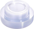 FLOWERCAT 60PCS Clear Plastic Plates - Disposable Clear Plates Heavy Duty for Party/Wedding/New Year - Include 30PCS 10.25inch Dinner Plates and 30PCS 7.5inch Dessert/Salad Plates