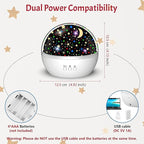 Star Projector Night Light for Kids, Baby Night Lights with Snowflake & Starry Theme, 360 Degree Rotation, 15 Mode Color Changing, Birthday Gift Toys