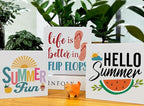 Summer Decor for Home Hello Summer Tiered Tray Decor 3 Pcs Wood Decorative Signs Table Desk Shelf Decoration
