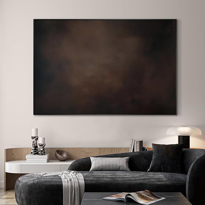 SIGNWIN 46"x72" Extra Large Framed Wall Art Dark Brown Abstract Moody Illustration for Home Living Room Bedroom Decor (Frame Assembly Required)