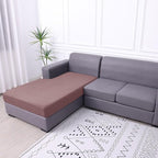 hyha Waterproof Sectional Couch Covers, Non Slip Sofa Couch Cushion Covers L Shape, Thick Stretch Jacquard Fabric, Washable Sofa Slipcovers with Elastic Bottom (1 Piece for Chaise XL, Camel)