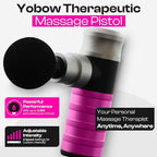 The Therapeutic Mini Massage Pistol with Portable Carrying Case, 4 Massage Speeds, 6 Colors | Fast USB Type C Charging | Massage Tool for Pain Relief | Stylish and Powerful Massage Gun