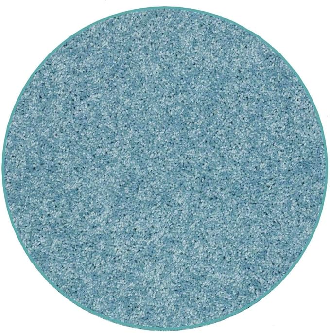 KOECKRITZ Soft and Colorful Kids Classroom Area Rugs (Passes Flammability Pill Test) Many Sizes and Bright Colors to Select from (12' Round, Surf)