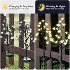 Solar Garden Lights Outdoor,Waterproof Outdoor Solar Lights for Outside Decorative 6Pack, 120Led Solar Flowers Garden Decor, for Yard Pathway,Lawn,Patio Fairy Decorations Gardening Gifts