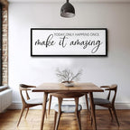 Today Only Happens Once Make It Amazing Framed Wall Art, 40''×15'' Rustic Religious Christian Lords Prayer Sign for God Jesus Christ Prayer, Horizontal Holy Inspirational Catholic Scripture Decor