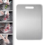 Titanium Cutting Board, New Upgrade Pure Titanium Cutting Boards for Kitchen,Food Grade 316 Stainless Steel Cutting Board，Double sided Dishwasher Safe 12 * 8inch