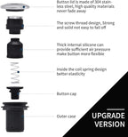 Garbage Disposal Air Switch Kit for SinkTop Waste Disposal with Stainless Steel Polished Short Air Button by briidea
