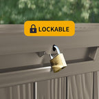 150 Gallon Outdoor Storage Box Waterproof Lockable Resin Deck Box Large, Patio Storage Bin for Pool Accessories Cushion Furniture, Garden Tools, UV-Resistant Outside Delivery Grey