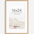 16x24 Poster Frame Natural Solid Oak Photo Frames with 12x18 Removable Mat Wall Hanging Large Handcrafted Frame with HD Plexiglass Wall and Tabletop Display Large Picture Frame