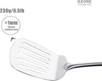 Metal Spatula,304 Stainless Steel Wok Spatula with Heat Resistant Wooden Handle,Silver/15.7Inch