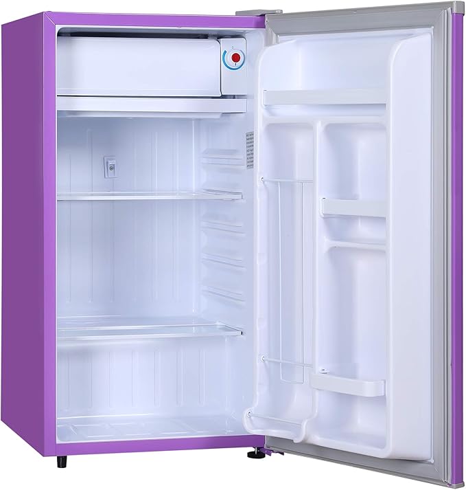 RCA RFR321-PURPLE 3.2 Cu Ft Compact Fridge, Mini Refrigerator, Purple