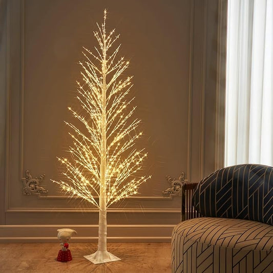 Birchlitland LED Alpine Trees 6FT 810L Warm White Fairy Lights, Lighted Trees for Indoor Outdoor Home Thanksgiving Christmas Holiday Decoration