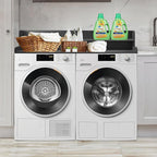 Royxen Laundry Countertop with 2-Tier Shelf Universal Fit, Washer and Dryer Countertop with Storage Space, Shelf Height 11.5 Inches, Solid Wood, Black