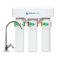 Aquasana Under Sink Water Filter System - Reduces PFAS, Lead, & Chlorine in Drinking Water - Under Counter Claryum Filtration for Kitchen - 3-Stage Max Flow - Chrome Faucet - AQ-5300+.56