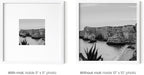 HAUS AND HUES 10x10 White Metal Picture Frame Matted to 5x5 - Features Vertical & Horizontal Hanging, Shatterproof Plexiglass - Ideal for Home, Room, Office (10x10 in, White, Set of 1)