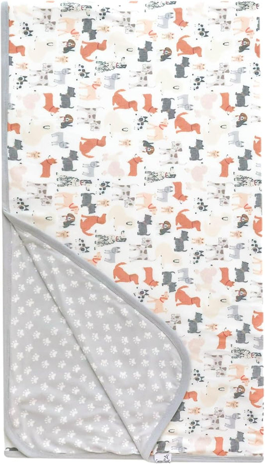 Copper Pearl Jumbo Premium Knit 3 Layer Stretchy Throw Blanket Rufus, Twin