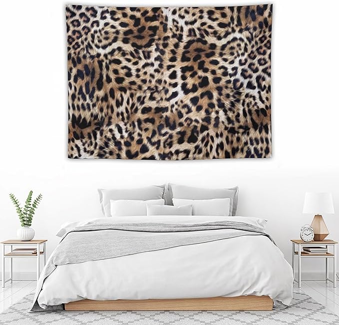 HZOHNAGO Leopard Print Tapestry Nature Wildlife Vintage Cheetah Fur Spot Animal Skin Wild Animals Spots Printed Wall Tapestry Painting Wall Hanging for Bedroom Living Room Dorm 40" W x 30" H