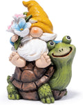 Hodao Spring Garden Gnome Decoration Flower Animal Ornaments Decor Gifts Spring Gnomes for Garden Decorations Summer Elf Figurine Gifts for Mom Outdoor Decor (Yellow)