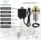 SinkTop Air Switch Kit with Brass Gold Long Button (Full Brass) for Garbage Disposal