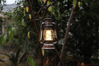 YAKii LED Vintage Lantern Metal Hanging Hurricane 12 LED Dimmer Switch Warm White Battery Operated Power Outage Indoor Camping Lighting Outdoor Brooklyn (Copper 2 Pack)