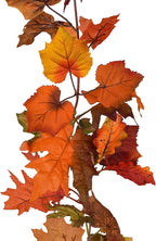 Lvydec 4 Pack Fall Maple Garland - 5.9ft/Strand Artificial Fall Foliage Garland Realistic Maple Leaves Autumn Decor for Home Wedding Halloween Thanksgiving Party (Mixed Color)