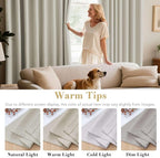 H.VERSAILTEX Room Darkening Curtains for Living Room Light Reducing Thermal Insulated Window Treatment Panels/Drapes Grommet Top 2 Panels (Pale Oak - 52 x 84 Inches)