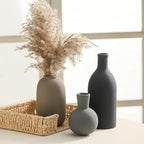 Ceramic Vase Set of 3, Rustic Farmhouse Vases Home Decor Pottery Pampas Vase Decoration Modern Neutral Flowers Vases for Room Decor, Entryway, Living Room, Table, Kitchen, Bedroom - Multicolor