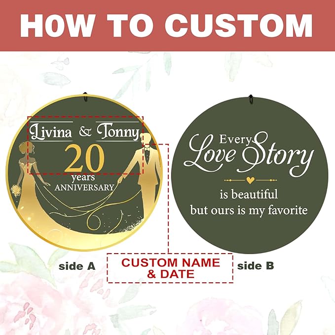 ASTARIN Wedding Memory Day Gifts Wind Chimes Customized, Personalized Wind Chimes 2025, for Couple Women Men, Deep Tone Wooden Windchime