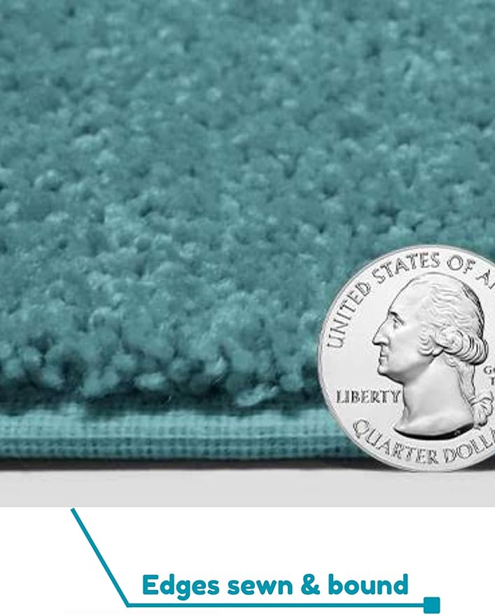 KOECKRITZ Soft and Colorful Kids Classroom Area Rugs (Passes Flammability Pill Test) Many Sizes and Bright Colors to Select from (3' x 12', Surf)