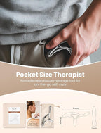 lifechill Trigger Point Massage Tool for Deep Tissue Massage & Gua Sha, Muscle Scraper Tool for Full Body Pain Relief, Thumb Saver Acupressure Tool, FSA HSA Eligible