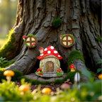 Garden Fairy Decor for Outside Wall Tree Decoration Fairy Door and Window Accessories, Butterfly Mushroom Leaves Fairy House Kit, Fairy Garden Decor, Fairy Garden Decor, Fairy Garden Decorations