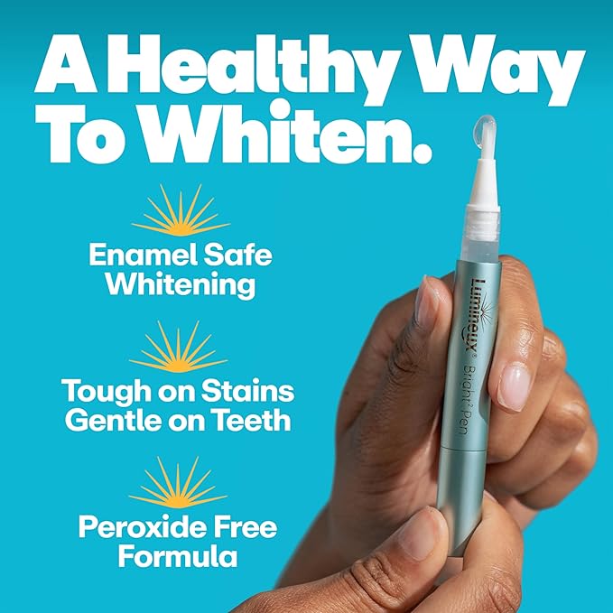 Lumineux 2-in-1 Whitening Pen (1 Pack) Enamel Safe and Clinically Proven to Whiten Without The Sensitivity - Removes Coffee, Tea, and Smoking Stains