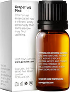 Gya Labs Grapefruit Essential Oil for Skin & Diffuser - 0.34 Fl Oz - 100% Pure Natural Grapefruit Oil for Hair, Aromatherapy DIY & Candle Making Scent