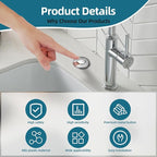 RQYEKDO Garbage Disposal Air Switch Kitchen Sink Top Long Stainless Steel Brushed Nickel Long 32mm/1.26 inch for Food and Waste Disposal On/Off Air Button Parts
