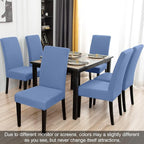 JQinHome 4 Pcs Dining Chair Slipcover, High Stretch Removable Washable Chair Seat Protector Cover for Home Party Hotel Wedding Ceremony